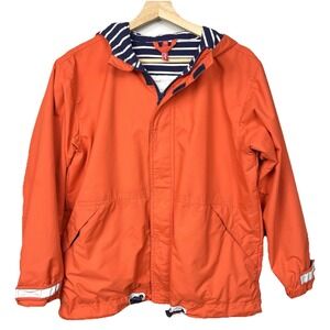 Hanna Andersson Outdoor Journeys End Raincoat Size 8 Coastal Nautical Americana